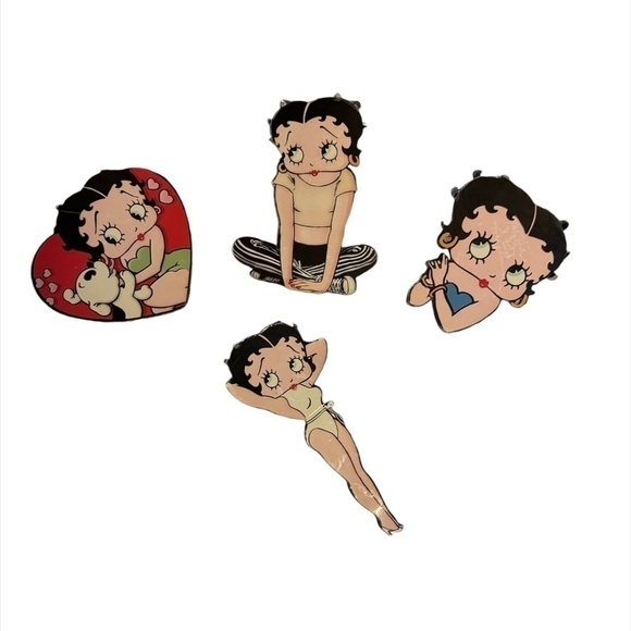 Vintage Betty Boop Magnets Set of 4 - Picture 1 of 8